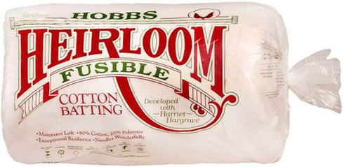 Hobbs Batting Heirloom Premium Fusible Cotton Blend 45in x 60in...