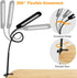 LED Desk lamps with Clamp for Home Office,High Brightness,3 Color Temperatures and Dimmable Clip On Desk Light,Flexible Gooseneck Desk Lamp with U...
