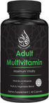 Halal Complete Multivitamin Capsules for Adults Men & Women | 42 Fruit & Vegetable Blend with Iron, Zinc, CoQ10, Folic Acid, and Vitamin A, B1, B3...