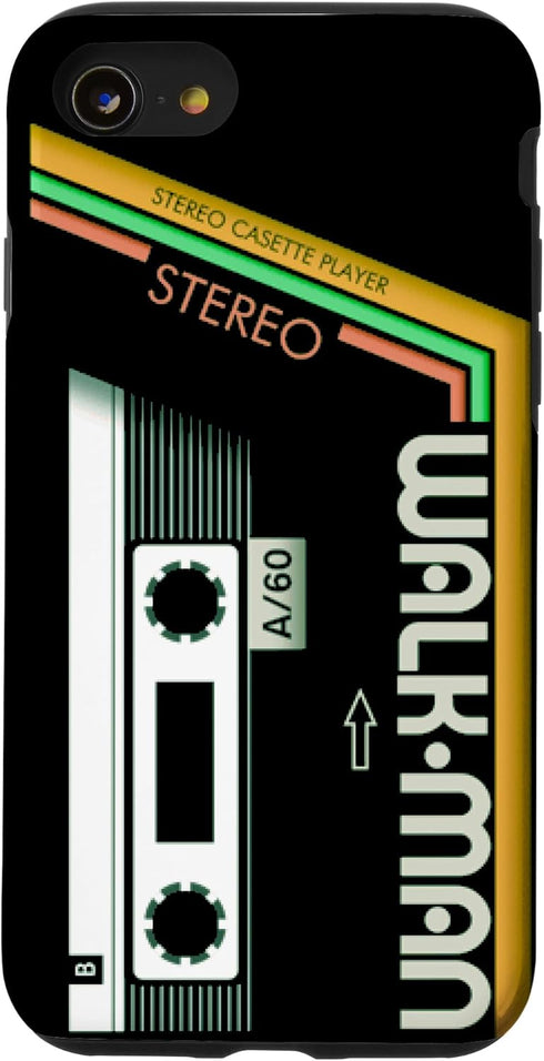 iPhone SE (2020) / 7 / 8 Vintage Walkman Retro 80s 90s Music Cassette Case...