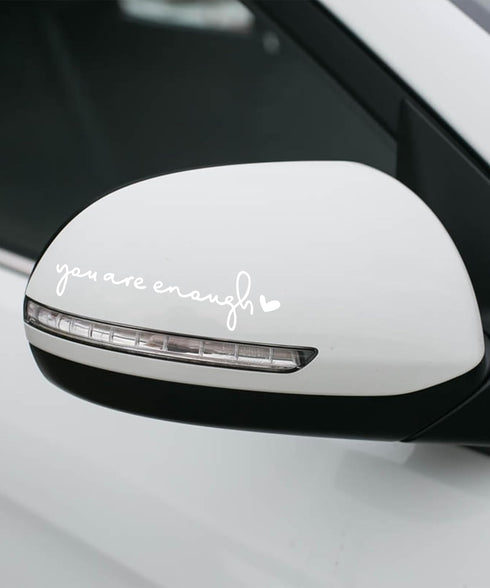 3 Pcs Car Decals,Car Rearview Mirror Decal,Cute Car Accessories You are Enough Car Stickers and Decals,Stickers for Cars,Rear View Mirror Sticker,...