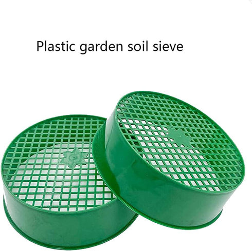 Sieve Garden Soil Mesh Pan Sifting Sifter Filter Sand Plastic Round Riddle Garden Screen Fine Classifier Compost Sieves Riddle Soil Sieve...