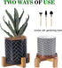 Small Wood Plant Stand, Mid Century Modern Succulents Plant Pot Holder Decorative Planter Stand for Small Indoor Plants (Natural)...