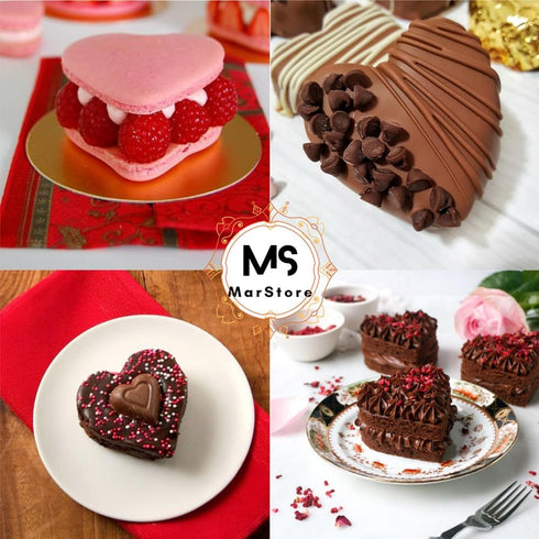 Heart Shaped Cake Pans Heart Silicone Mold for Baking, Large 2 Inches Heart Molds, 10 Cavities Suitable for Ice Cube Mold, Chocolate Mold, Valenti...