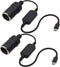 USB C Male to 12V Adapter, USB to Car Cigarette Lighter Socket Converter Cable 2Pack......