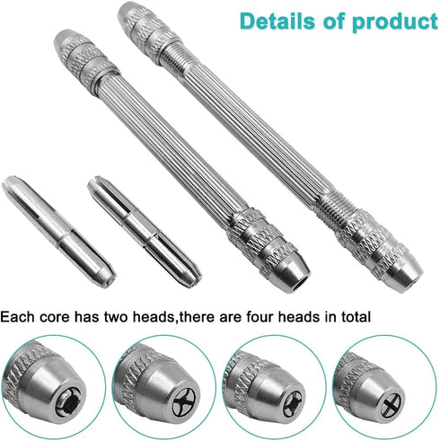DaKuan 8PCS DIY Jewelry Accessories Twisted Copper Wire Tool (2 Mini DIY Hand Drill Pin Vise) with Jewelry Beading Wire for Jewelry Making Supplie...