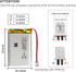 EEMB Lithium Polymer Battery 3.7V 1800mAh 103450 Lipo Rechargeable Battery Pack with 2 Wires JST 2.0mm Connector for Speaker and Wireless Device- ...
