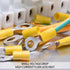 200 Pcs Mixed Quick Disconnect Electrical Ring Terminals, Insulated O Ring Crimp Terminals Connectors, Electrical Wire Crimp Terminals Connectors ...
