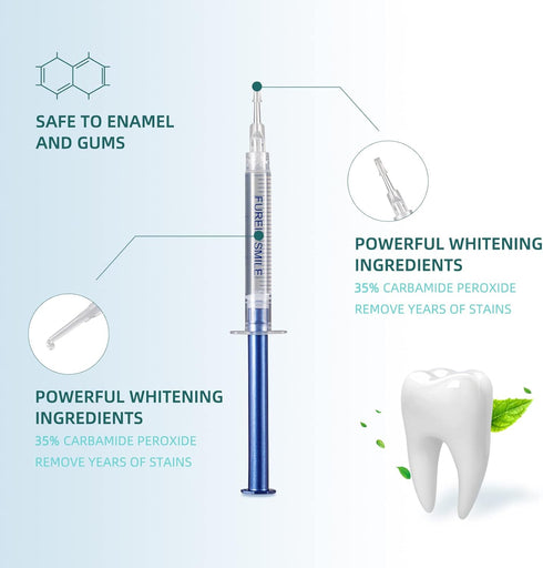 Premium Teeth Whitening Gel Kit 5 LED Laser Light System Safe for Sensitive Teeth, Soft Duplex Silicone Mouth Guard Free Teeth Shade Guide...