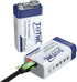9V Rechargeable Batteries,9V Lithium Battery High Capacity 1300mAh(11700mAh),with 2 in 1 USB Charging Cable for Smoke Alarms, Multimeters, Microph...