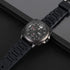 24mm Black Silicone Rubber Watch Strap Band Stainless Steel Black Buckle for Fossil Watch...