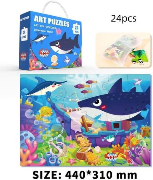Jigsaw Puzzle for Kids, 24 Pieces, Toddler Learning Educational Toys, Children Gifts for 3 4 5 6 Year Old Boys Girls, Jigsaw Puzzles for Kids (Und...
