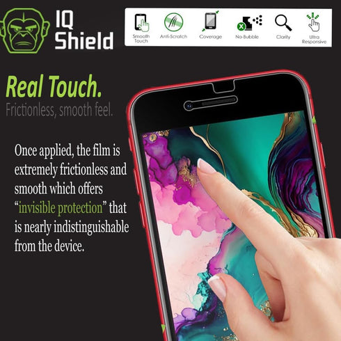 IQShield 2 Pack Screen Protector for iPhone SE (2022/2020,3rd/2nd Gen) Anti-Bubble Clear TPU Film...