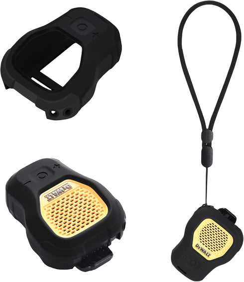 Silicone Case for DEWALT Jobsite Pro Wireless Wearable mini Speaker Resistant Drop Crash Work site Hiking Outdoor Travel Portable for Speaker Dewa...