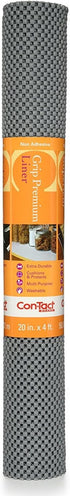 Con-Tact Brand Grip Premium Shelf Liner, Thick and Non-Adhesive Drawer Liner, Multi-Purpose and Easy to Use, 20" x 4', Alloy, Pack of 1...
