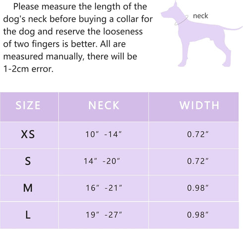 Striped Puppy Dog Collar Personalize Dog Collar for Dog Training Easy Cute Dog Collar Small Dog Collar Puppy Collars (Purple, S(14-20in))...