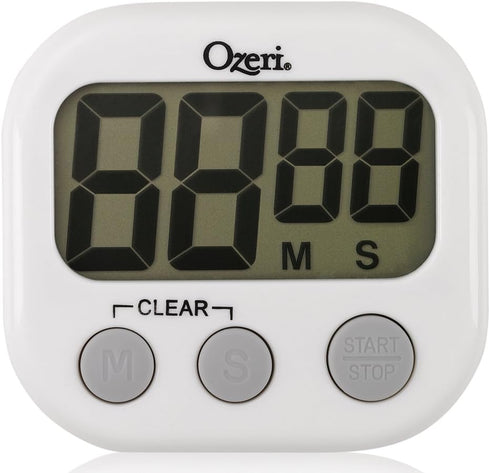 The Ozeri Kitchen and Event Timer, White, 3.25in x 0.75in x 3 in, Model:KT1-W...