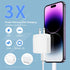 20W USB C Fast Charger 10 FT Compatible with iPhone 14 13 12 11 XS XR X 8 iPad, 2 Pack PD Wall Charger Block with 10FT Long Type C Lightning Cable...