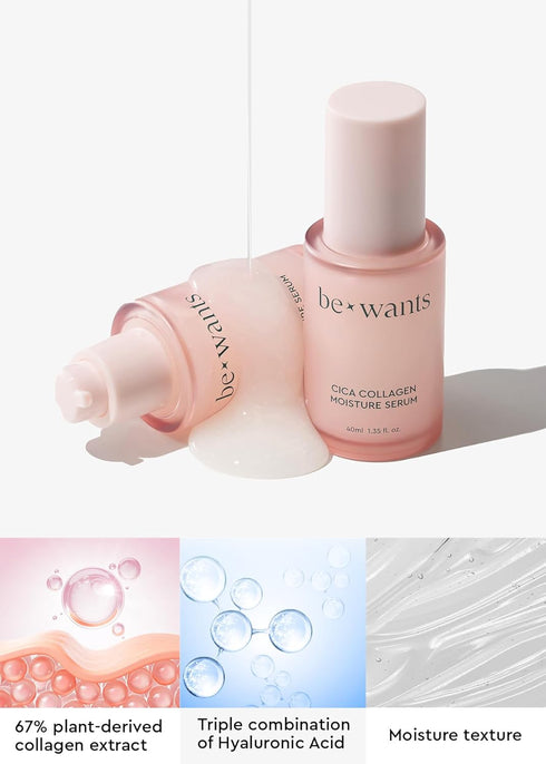 Bewants Centella Asiantica Collagen Moisturizing Serum | Hydrating Serum | Hydrating Face Serum for Dry Skin | Calming Serum for Face | Hyaluronic...