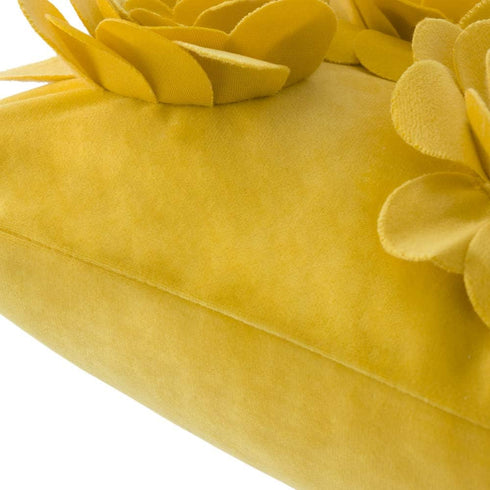 JWH Stereo Flower Handmade Throw Pillow Cover Aesthetic Decorative Velvet Accent Pillow Case Lumbar Cushion Floral Pillowcase for Bed Couch Bedroo...
