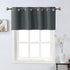 Home Queen Total Blackout Curtain Valance for Bedroom Window, Grommet Straight Bathroom Drape Valence, 54 W X 18 L, Charcoal...