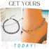 Rainbow Anklet Bracelet Hue Twisted Hematite and Round Artisan Beaded Anklet with Extension Handmade Hypoallergenic Beach Gala Wedding Style Jewel...