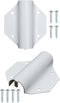 2 Pack Side Mount Flag Pole Holder, Flag Bracket, Allows The display of 1" flagpoles on to The sides of doorways, White Powder Coated Steel, Side ...