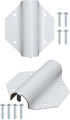 2 Pack Side Mount Flag Pole Holder, Flag Bracket, Allows The display of 1" flagpoles on to The sides of doorways, White Powder Coated Steel, Side ...
