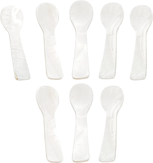 Caviar Spoons - Mother of Pearl - 8 pack - 3 inch spoons - Hand Crafted - Individual and Group Serving Spoons - Restaurant Quality - Perfect for E...