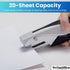 1InTheOffice Plier Stapler, Hand Held Stapler, 20 Sheet Capacity, Black/Gray, 1 Pack...