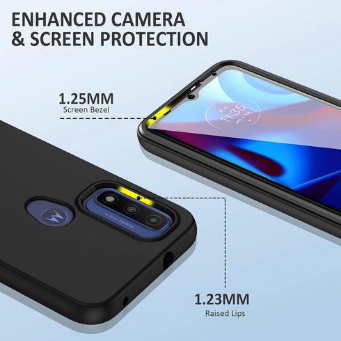 PUJUE for Motorola Moto-G Pure Phone Case: G Play 2023 | G Power 2022 Silicone Matte Case 360 Full Protection - Rugged Bumper Sturdy Shockproof Dr...