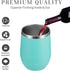 MEWAY Stemless 12 OZ Wine Tumbler Glasses with Lid -Insulated Double Wall Vacuum Stainless Steel Travel Tumbler with Straw,for Woman Under 10 doll...