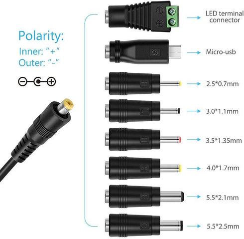 Belker 36W Universal 3V 4.5V 5V 6V 7.5V 9V 12V AC DC Adapter Power Supply for LCD LED Light Strip Router HUB Speaker Smart Phone TV Box 1A 1.5A 2A...
