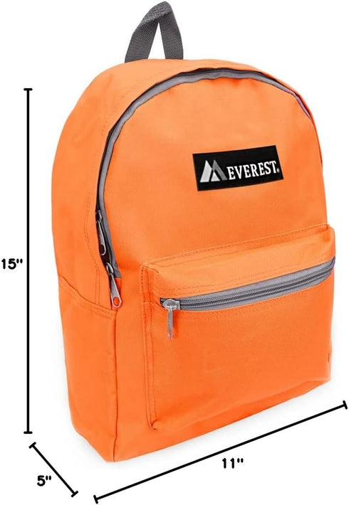 Everest Basic Backpack, Orange, One Size...