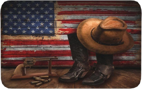 American Western Cowboy Carpet Playmat Rug 20"X32",Non-Slip Soft Living Dining Room Rug for Front Door Entrance Outside Doormat...
