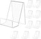 Acrylic Book Stand, 10 Pack Plastic Display Easel with Ledge, Clear Tablet Holder for Displaying Pictures, Albums, Books, Music Sheets, Notebooks,...