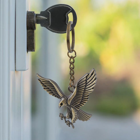 DICOSMETIC 10Pcs Antique Bronze Eagle Key Ring Flying Eagle Keychain Scout er Keychain Alloy Keyrings in Retro Style Bag Ornament Keychains Gift S...