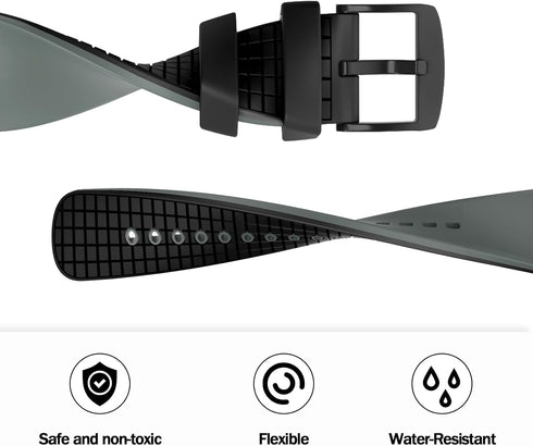 Compatible with Garmin Vivoactive 3 Band, 20mm Soft Silicone Watch Band for Garmin Vivomove 3/Music/Luxe/Style/HR/Forerunner 245/645 Music/Samsung...