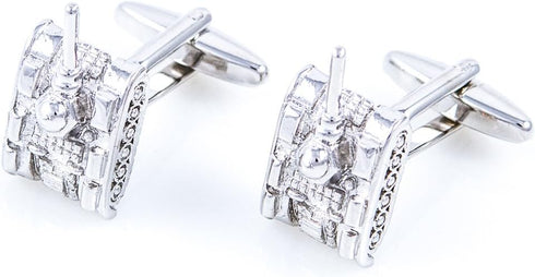 Tank Pair Cufflinks in a Presentation Gift Box & Polishing Cloth...