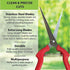 Garden Guru Extra Long Stainless Steel Pruner Pruning Shears Clippers Snips – Sharp Bonsai Cutter Plant Trimming Scissors – Straight Blade Garden ...