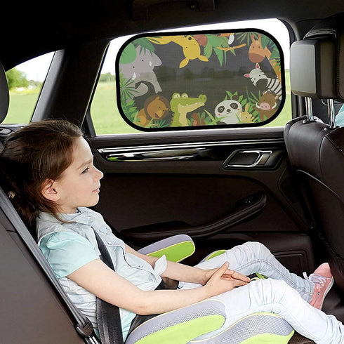 MOVINPE Car Sun Shade for Baby Kids 2 Pack Static Cling Side Window Car 80GSM Rear Sunshades Universal with 8 Suction Cups and Storage Bag - Sun G...