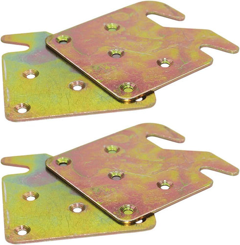 4 PCS Heavy Duty Wood Bed Rail Hook Plates for Headboard and Footboard, Bed Rail Fitting Bracket with Mounting Screws...