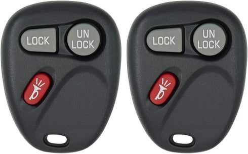 Keyless2Go Replacement for Keyless Entry Car Key Fob Vehicles That Use 3 Button KOBLEAR1XT 15042968 Remote, Self-Programming - 2 Pack...