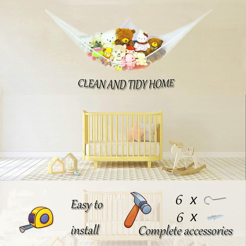85x63x63 in Jumbo Stuffed Animal Hammock Corner Toy Teddy Bear Hammock Net Stuffed Animal Storage Net! (2Pack)...