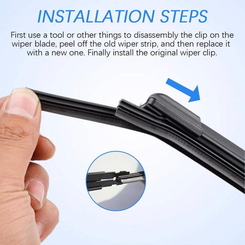 4PCS Automotive Replacement Windshield Wiper Blade Refills, Car Windshield Wiper Blade Strips, Universal Wiper Rubber Refills Strips for Most Cars...