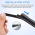4PCS Automotive Replacement Windshield Wiper Blade Refills, Car Windshield Wiper Blade Strips, Universal Wiper Rubber Refills Strips for Most Cars...