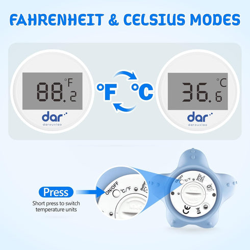 Bath Thermometer Baby Safety,Bath Water Thermometer with Backlight Display,Infant Bathtub Floating Toy,Bath for Baby Kids,Toddler,New Born Bath Es...
