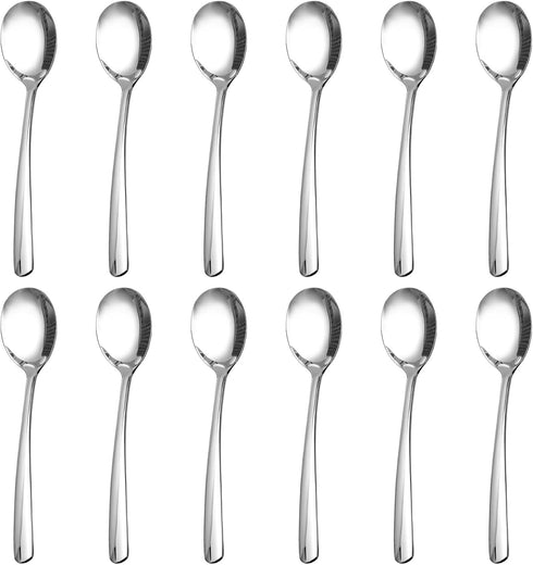 Teaspoons Silverware, 4.8 Inch Coffee Spoons Set of 12,Food Grade 18/8 Stainless Steel Tea Spoons,Dessert Spoons,Small Spoons,Mini Spoons,Mirror F...