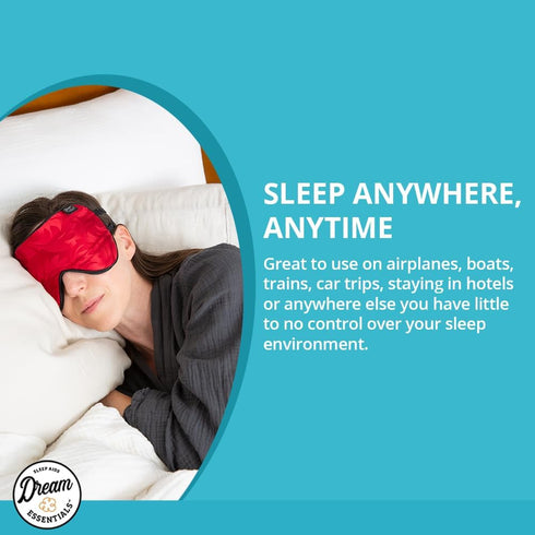 Dream Essentials Ultra Silk 360 Sleep Mask, Mulberry Silk Blindfold Eye Mask with 2 Fully Adjustable Straps, Thin Profile Night Mask Great for Sid...