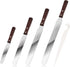 4PCS Cake Decorating Icing Spatula set with 4, 6, 8 & 10 Inch Stainless Steel Blade, Wood Handle Frosting Spatulas and Cake Stripping Tool (Straig...